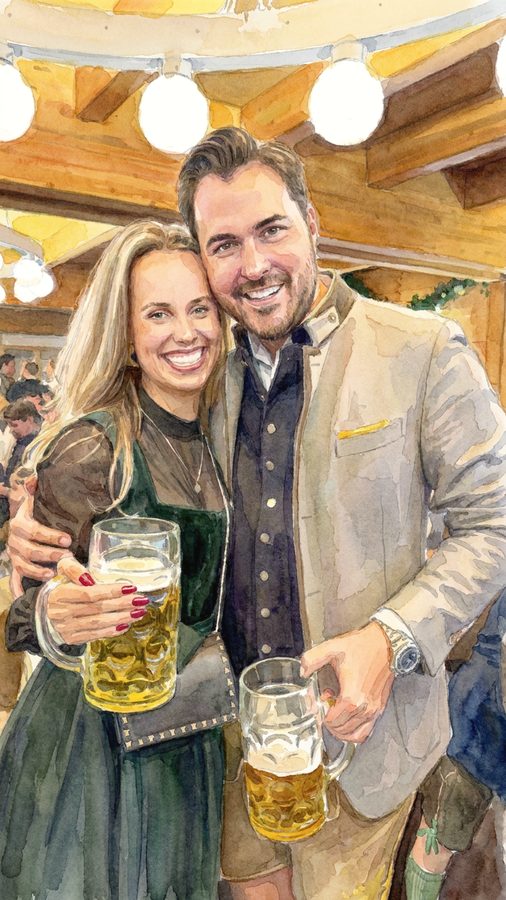 Auf dem Oktoberfest, Aquarell